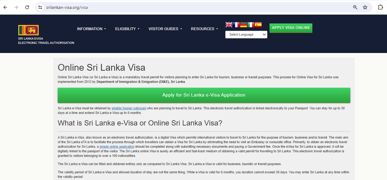 FOR SWEDISH CITIZENS – FOR SWEDISH CITIZENS – SRILANKA Sri