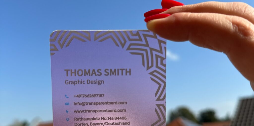 clear business cards