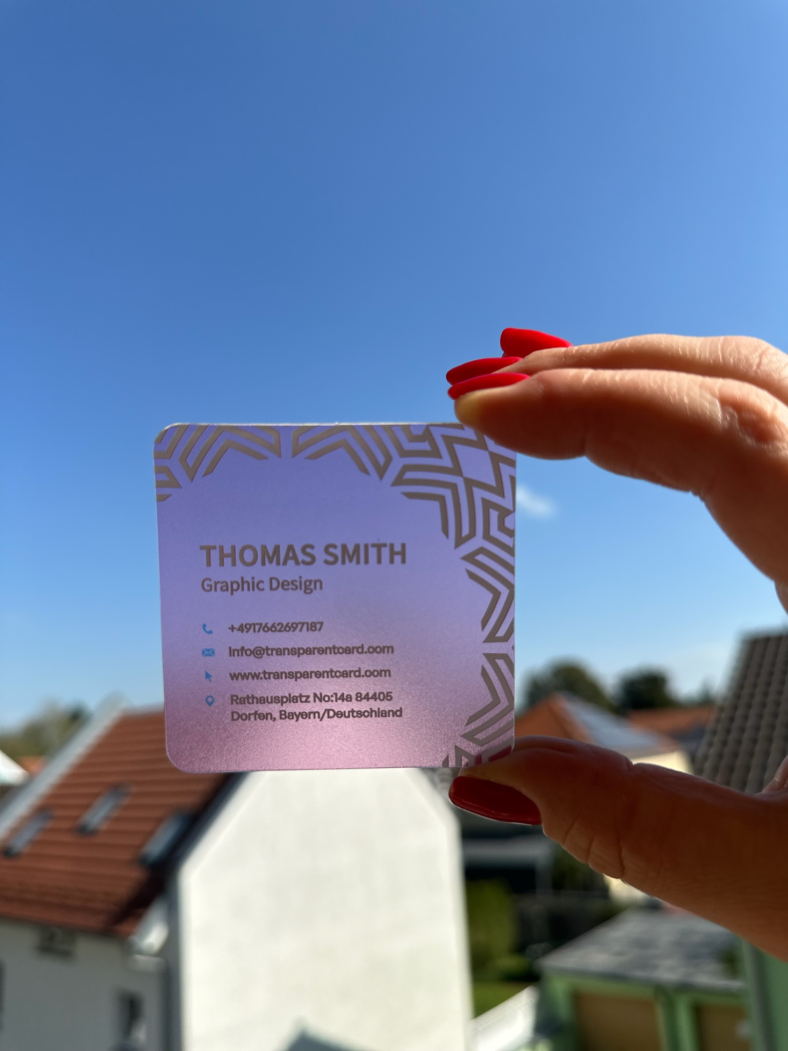 clear business cards