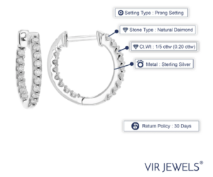 Gold Hoop Earrings with Diamonds for Women – Vir Jewels