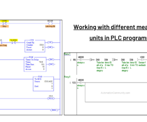 Working with different measurement units in PLC programming
