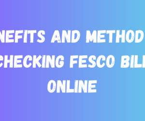 Benefits and Method of checking FESCO Bill Online