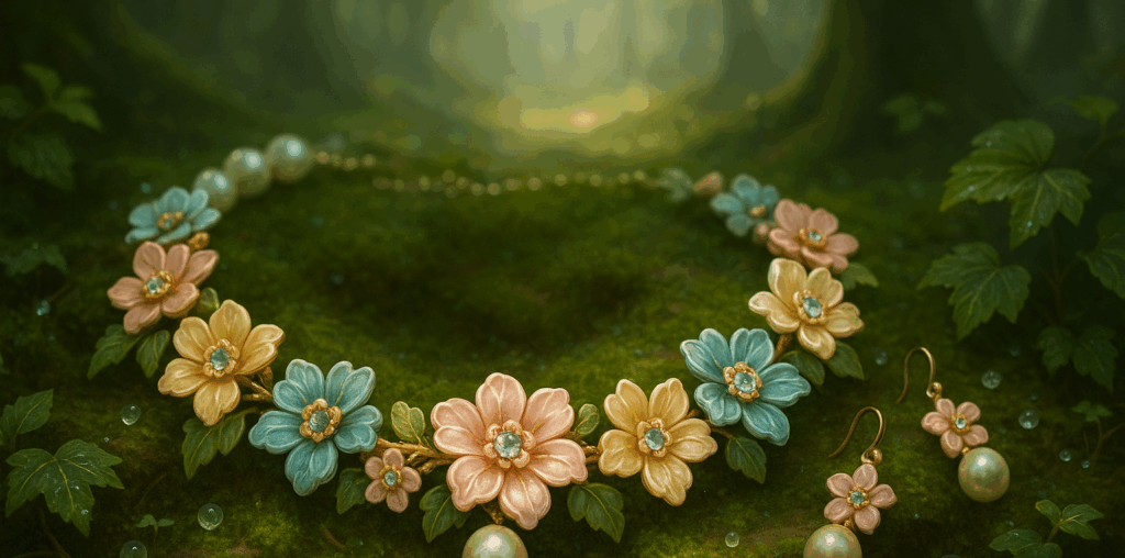 flower Pearl necklace set​